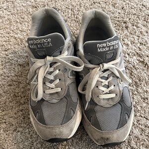 New Balance 993 Charcoal and Light Gray Running Shoes